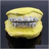 Correntes de barriga Moissanite Grillz Personalizado Hip Hop Jóias 18K Banhado A Ouro Dentes Invisíveis Com Corte Princesa 925 Sier Vvs Mossanite Drop D Dhrct