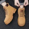 Botas masculino bota de designer martin snow hiing sapatos booties tênis moda de inverno liso de couro puil de couro meio preto tênis de treinamento de fábrica de fábrica f1 614 ies