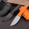 15006 Fixad bladkniv Damascus Survival Knife med mantel Stark enkant bra för vandring camping utomhusaktiviteter S011