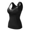 Canottiere Canotte Donna Gilet senza cuciture con pettorine in pizzo Canotta con scollo a V Reggiseno imbottito Slim Traceless Donna sexy per il calore