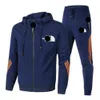 Jaqueta de designer Northfaced de alta qualidade jaquetas masculinas primavera e outono marca lazer conjunto de suéter esportivo masculino listra impressão com capuz conjunto de camisa com zíper