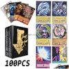 Jogos de cartas 100pcs Yu-Gi-Oh Estilo Cartões Olhos Azuis Dark Magician Exodia Obelisk Slifer Ra Yuh Dm Classic Proxy DIY Kids Drop Delivery Dhk52