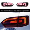 Biltillbehör Taillight Assembly Streamer Turn Signal Brake Reverse Ring Light för VW Jetta Sagitar Mk6 LED-bakljus 12-14