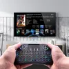 Le plus récent Mini Rii i10 clavier sans fil 2.4G Air Mouse télécommande pavé tactile 7 couleurs rétroéclairage claviers pour Smart Android TV Box tablette PC Ps3 Xbox Console de jeu