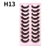 3D False Eyelashes 10 Pairs Eyelashes 3D Mink Lashes Faux Mink Fluffy Lash Soft Full Thick Wispy Eyelashes Extension