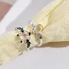 Cluster Rings 2sts Angel Devil Moonstone Par For Women Men Engagement Matching Ring Silver Color Lover Jewel Gift
