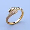New Designed Fashion luxurious cheetah women bangle bracelet rose gold full diamonds necklace earring Designer Jewelry Lie-6028