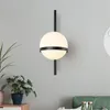 Lampa ścienna nordyc nowoczesny projektant długi szklany piłka LED salon sypialnia korytarz koryta