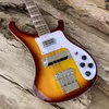 Grosses soldes! Guitare basse électrique à corps Sunburst personnalisée en usine avec matériel chromé, touche en palissandre, offre personnalisée 258