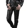 Hot Selling New Products In Spring And Autumn, European And American Solid Color PU Strap Casual Men's Leather Pants