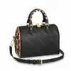 Vrouw portemonnee portemonnee handtas bakken luipaard print echte lederen vrouwen draagtassen handtassen lady schoudertas crossbody met slot sleutel 235T