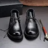 Vintage en cuir véritable hommes cheville daim marque à la main qualité confortable noir hiver nouvelle robe chaussures bottes homme