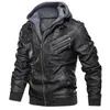 Vestes homme Vente chaude vestes en cuir hommes automne hiver hommes Biker Faux cuir manteaux décontracté moto PU veste à capuche hommes vêtements MY975 J240125