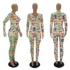 Womens Jumpsuit Bodysuit Onepiece Pant For Women Casual Printed Long Sleeve pants Home Jumpsuits Rompers Home Clothes