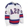 빈티지 1980 Team USA Hockey Jerseys 21 Mike Eruzione 30 Jim Craig 17 Jack Ocallahan Double Stitched Number St 76