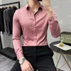 Herrenhemden 2024 Hohe Qualität Langarmhemd Männer Casual Business Hochzeit Smoking Camisa Social Masculina