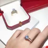 خواتم الزفاف من Trinity Ring للنساء مصمم حجم 678 للرجل الزوجين 925 Silver Diamond T0P جودة مصمم العلامة التجارية الأزياء هدية رائعة 011