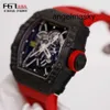 Montre de créateur RM montre-bracelet RMWatch montre-bracelet Rm35-01 Ntpt fibre de carbone manuel monde Top 10 luxe suisse Rm3501 unique