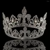 Haarspangen, Retro-schwarze königliche runde Krone, personalisierte Halloween-Party-Accessoires, Herren-Königs-Tiara-Kronen