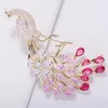 Broches colorées en cristal phénix paon pour femmes, broche de luxe en Zircon, décoration de Costume, écharpe, bijoux d'animaux