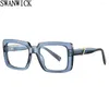 Sunglasses Swanwick Fashion Glasses Blue Light Blocking Women Acetate Square Frame Optical TR90 Black Clear Lens Selling