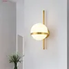 Wandlamp Nordic Moderne Designer Lange Buis Glazen Bal Led Woonkamer Slaapkamer Gang Trap Blaker Home Decor Binnenverlichting