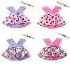 Girls Floral Rompers Dress Baby Clothing Sets Kids Lace Flower Romper Headband Bowknot 2pcsset Printed Romper Kids Summer Outfit2724877