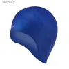 Swimming caps Large Swimming Cap for Women Long Hair Piscine Silicone Swim Caps Adults Natacion Cute Swimming Hat Waterproof Diving EquipmentL240125