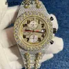 Ap Watch Diamond Moissanite Iced Out può superare il test Ston 2023 Versione in oro Sier Pass Mens Vvs Diamanti Movimento Eta di alta qualità Fuori 2 toni