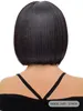 Natural Short Vave Femme des cheveux listes Wig réaliste Daily Party Black 230125