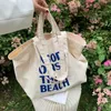 Large Canvas Bag Women Shoulder Handbag Female Letters Reusable Shopping Ladies Grocery Designer Tote Eco Friendly Bolsas 240118