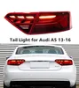 Audi A5 2013-2016 LED 회전 신호 테일 램프 자동차 액세서리 용 자동차 후면 달리기 브레이크 리버스 라이트