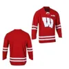 Wisconsin Badgers College Hockey Jerseys Aangepaste Dylan Holloway Cole Caufield Brock Ty Pelton-Byce Ty Emberson Brian Elliott Ryan Mcdonagh 13