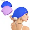 Swimming caps Extra Large Silicone Swim Cap-Long Hair Swimming Cap for Women Extensions and Curly Hair 2PackComfortable Dreadlocks WaterprofL240125