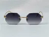 Erkekler Güneş Gözlüğü Vintage Piccadilly Düzensiz Rimless Elmas Kesim Lens Retro Avant-Garde UV400 Açık Renkli Dekorasyon Yaz şekli 0116 Kutu