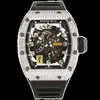 リチャードミル腕時計オートマチックワインディングエクストラフラットスイスメイドリチャードミルメンズシリーズRM030 18Kプラチナオリジナルダイヤモンド自動メカニカルメンズワットWN7SM