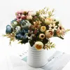 Faux blommor grönare 1 gäng 5 gafflar 12 huvuden konstgjorda blommor billiga vaser hem dekoration tillbehör bröllop diy brud clearance för fotoprops yq240125