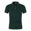 Polos masculinos camisa de alta qualidade bordado polo 2024 verão high-end negócios casual lapela manga curta camiseta topo S-6XL