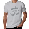 Polos masculinos OM Yoga símbolo espiritual em estilo angustiado camiseta bonito tops roupas de verão preto camisetas homens lisos