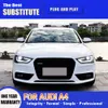 Audi A4 A4 A4L LED Far Düzeneği için 13-16 Gündüz Çalışma Işık Salonu Turn Sinyal Yüksek Işın Angel Göz Projektör Lens Ön Lamba