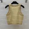 Designer Women Singlet Tanks Letter Sticked Tank Top Luxury Charmig ärmlös kontrastfärg Camis Singlets Knits