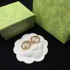 Ohrstecker Designer-Ohrringe Mode zweifarbige Ohrringe Goldohrringe Schmuckset Valentinstag Geschenk Verlobung Q240125