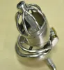 Dispositivo di stimolazione Gabbia in acciaio inossidabile con suoni uretrali in silicone Catetere Anti-off Cock Ring BDSM Giocattoli del sesso per gli uomini3789385