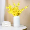 2PCS Vases White Ceramic Flower VaseSimple Versatile Ceramic Vase OrnamentsLiving Room TV Cabinet Vase Porch Decoration