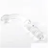 その他のマッサージアイテムMas Crystal Glass Dildo Beads Butt Plug Anal Gspot Fake Penis Masr Masturbation adt Toys for Women4779215 Drop Del DH61J