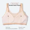 コスチュームアクセサリー2351女性用のアンダーワイヤープラスサイズのサイズセクシーなレース薄いカップブラジャー乳房乳房乳房切除コットンポケットブラジャーデュアル目的