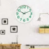 Relógio de parede para sala, relógio de parede silencioso de 12 polegadas com exibição de números 3d, cronômetro preciso para sala, quarto, escritório
