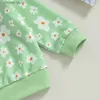 Conjuntos de ropa Lioraitiin 0-3 años Baby Girl 2 piezas Traje de otoño Estampado de flores Cuello redondo Sudaderas de manga larga Cintura elástica Pantalón largo