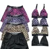 Luipaardprint Dames Sling Vest Shorts Badmode Pakken Designer Bikini Sportbeha 2 Stuks Sets Mode Sexy Yoga W 35