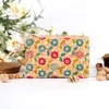 DHL200pcs Coin Purses Women Cork Leather Oceans Flower Printing Square Short Storage Bag Mix Color